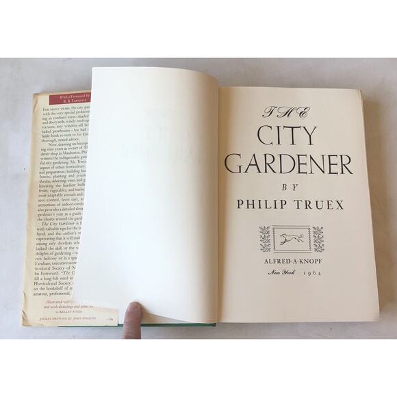 Vintage 1964 City Gardener 1st Ed HC Book Rooftop Terrace Balcony DJ Illus Truex - Picture 7 of 16